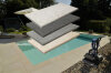 Beckenrandstein Naturstein Kiruna Rechteckiges Komplettset 3,0 m x 6,0 m Diamond Grey