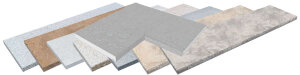 Beckenrandstein Naturstein Modena Ecke 90&deg; Travertin Shadow Grey