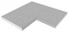 Beckenrandstein Naturstein Modena Ecke 90&deg; Travertin Shadow Grey