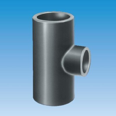 PVC T-Stück Reduziert 90° Klebemuffe Ø 40 - 32 mm