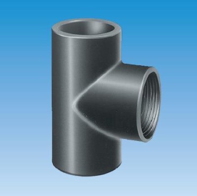PVC T-Stück 90° Ø 25 mm Klebemuffe x 3/4" IG