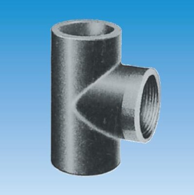 PVC T-Stück verstärkt 90° Ø 25 mm Klebemuffe x 3/4" IG