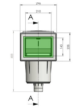 Astral Ersatzteil - Skimmer SPS 250 - Klappe mit Schwimmer