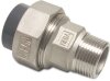 PVC Edelstahl Verschraubung 25 mm x 3/4" mit Klebemuffe und AG