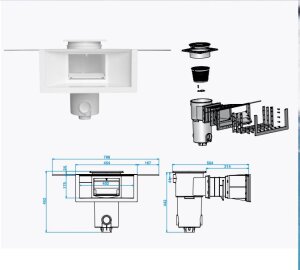 High Level Skimmer Kunststoff Weiß für Folien-/Betonbecken