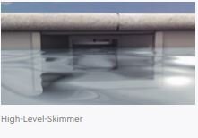 High Level Skimmer Kunststoff Weiß für Folien-/Betonbecken