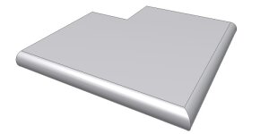 Beckenrandstein Naturstein Kiruna Aussennecke 90°