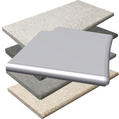 Beckenrandstein Naturstein Kiruna Aussenecke Röm. Treppe R 1,50 m. - R