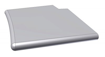 Beckenrandstein Naturstein Kiruna Aussenecke Röm. Treppe R 1,50 m. - L.