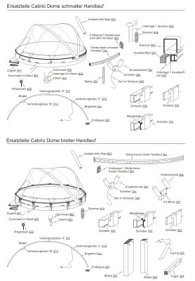 Ersatzfolie für Cabrio Dome Rundbecken bis 5,50 m