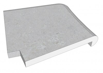 Beckenrandstein Granit Napoli Aussenecke Röm. Treppe R 1,50 m Links Nasenstein