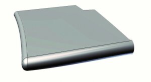 Beckenrandstein Granit Napoli Aussenecke Röm. Treppe R 1,50 m Links Nasenstein