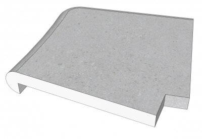 Beckenrandstein Granit Napoli Aussenecke Röm. Treppe R 1,50 m Rechts Nasenstein