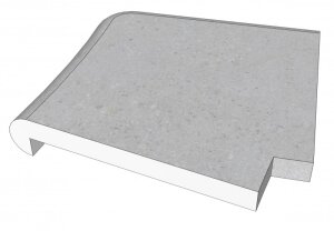 Beckenrandstein Granit Napoli Aussenecke Röm. Treppe...