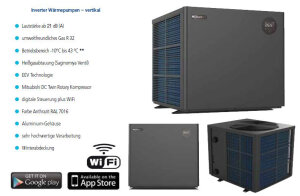 Swim-Tec Inverter Wärmepumpe vertikal Mr Titan MTC...