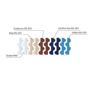 Fluidra Gitterstab weiß Rost Überlaufrinnen