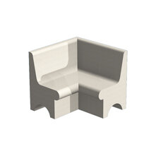 LUX ELEMENTS® CONCEPT-BA-SIT-G Bankform SIT Eckausbildung mit Gehrungsschnitt Außenmaß 645 x 645 mm
