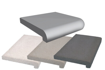 Beckenrandstein Nevada L-Stein Außenecke 90° R5 cm