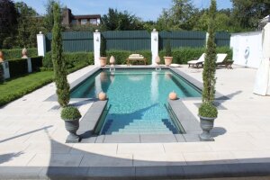 Beckenrandstein Nevada L-Stein Gerade 500 mm x 300 mm x 35 mm Anthrazit Schwarz