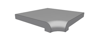 Beckenrandstein Nevada L-Stein Innenecke 90° Anthrazit Schwarz