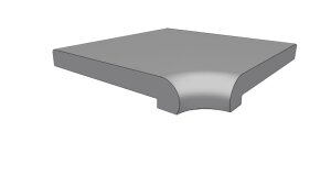 Beckenrandstein Nevada L-Stein Innenecke 90° Anthrazit Schwarz