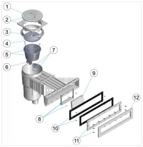 Flachskimmer Dichtung Selbstklebend 495 x 80 für 56176