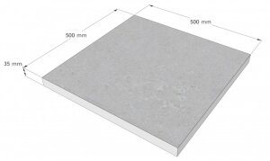 OLYMPIA Terrassenfliesen für Sparta-Beckenrandsteine 500 x 500 x 35 mm