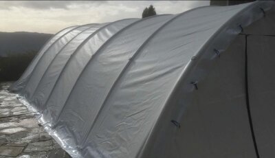 WaluTec Modulareres, aufblasbares Pool Baustellenzelt