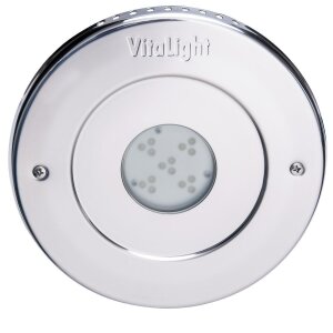 Vitalight Unterwasserscheinwerfer 146mm komplett aus V4A Edelstahl RGB