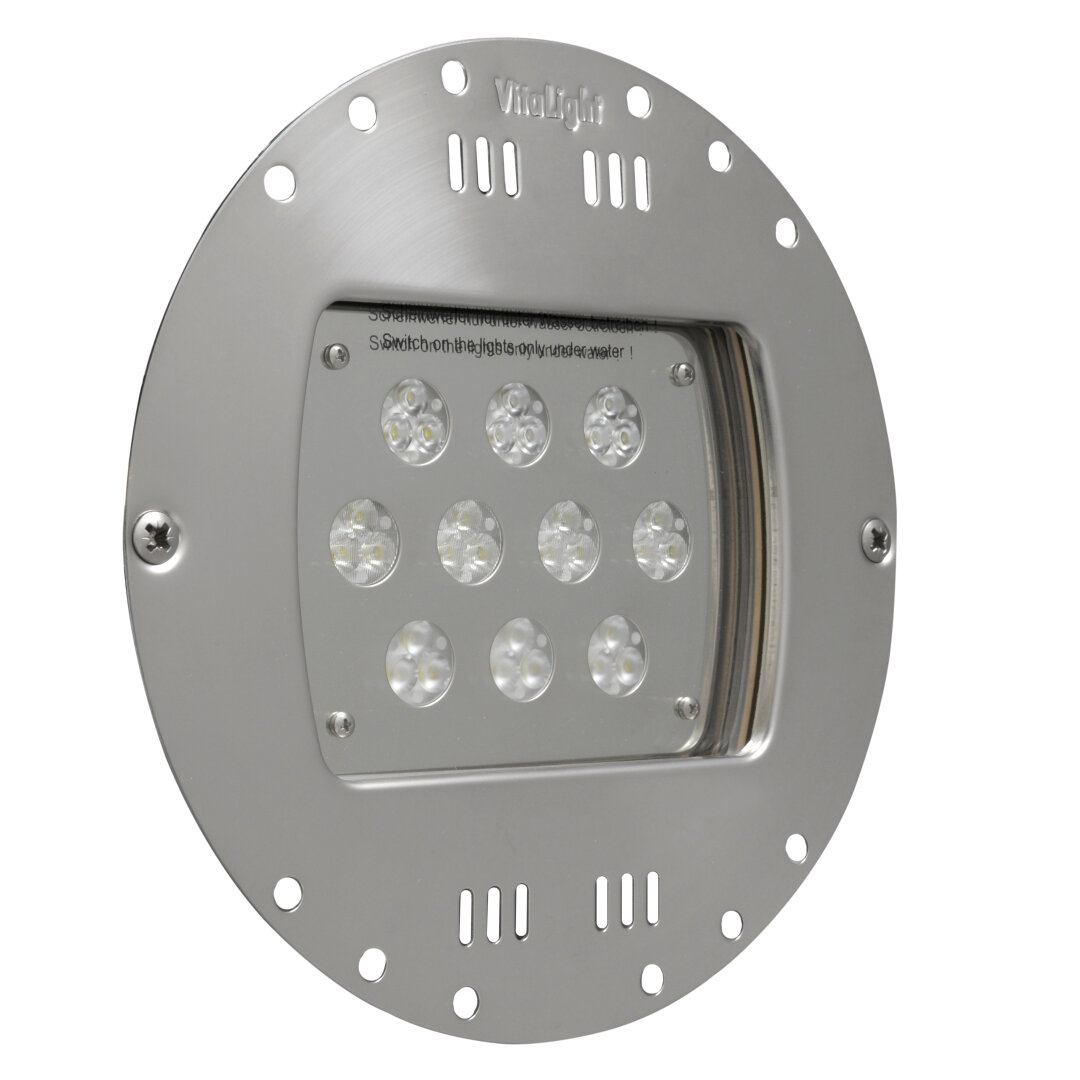 Hugo Lahme Vitalight LED Unterwasserscheinwerfer 146mm mit 9 LED 3000 K - Rotguss