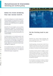 Astralpool Rinnenrostplatte Clip System