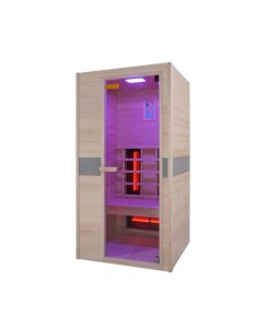 Infrarot Deluxe Wärmekabine Jade - Verschiedene Ausführungen - Volles Lichtspektrum - Farblichttherapie - MP3-Player - Bluetooth - 7 Farben LED-Beleuchtung