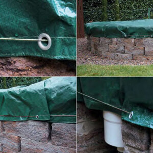 Winter Abdeckplane Oval Schwimmbad PEB