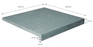 Schwimmbadbau24de Sydney Becken Ecke Baltic light grey / Baltisch Hellgrau