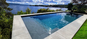 Beckenrandstein Granit L-Stein Natur Sydney Gerade 600 mm x 600 mm x 30 mm