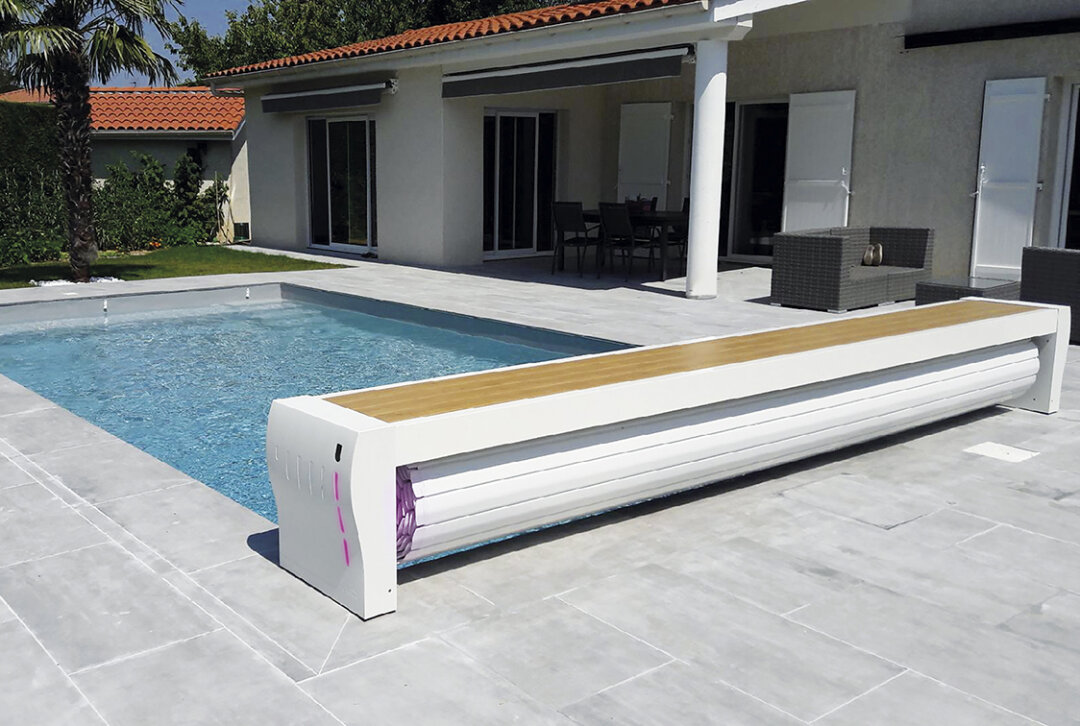 Walter Piscine Oberflur-Rollladen WALU ROLL JUNIOR mit Elektroantrieb Banc Lite