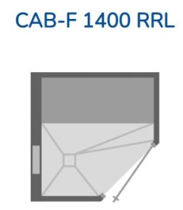 LUX ELEMENTS® Spa-Dusche fünfeckige Grundform 1400 x 1400 x 2200 mm