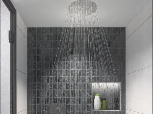 LUX ELEMENTS® Spa-Dusche fünfeckige Grundform 1400 x 1400 x 2200 mm