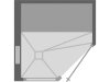 LUX ELEMENTS® Spa-Dusche fünfeckige Grundform 1400 x 1400 x 2200 mm mit Glasfront