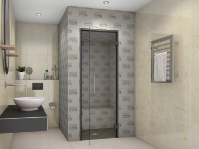 LUX ELEMENTS® Spa-Dusche quadratische Grundform 1400 x 1400 x 2200 mm