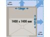 LUX ELEMENTS® Spa-Dusche quadratische Grundform 1400 x 1400 x 2200 mm