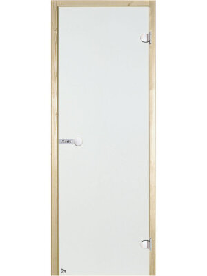 Harvia Sauna Ganzglastür Klarglas Rahmen Espe Aspen 690 x 1890 mm