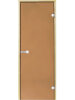 Harvia Sauna Ganzglastür Klarglas Rahmen Espe Aspen 690 x 1890 mm