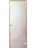 Harvia Sauna Ganzglastür Klarglas Rahmen Espe Aspen 690 x 1890 mm