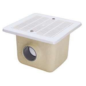 Sonderposten Fluidra PE Bodenablauf verstärkt 330x330mm ABS Gitter für Beton- Fliesenbecken