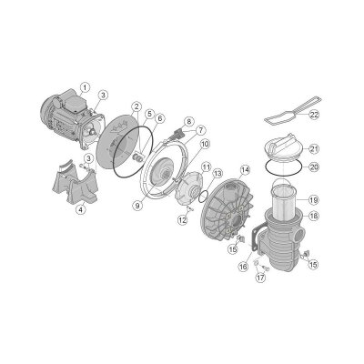Pentair Lüfterhaube für Motor 0,75 - 1,0 kW
