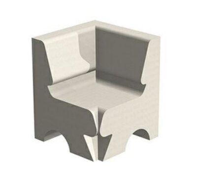 LUX ELEMENTS Bankform SPACE Eckausbildung mit Gehrungsschnitt