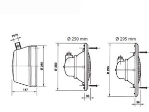 Astral LumiPlus UWS-Einsatz PAR56 V1.11 Edelstahl V4A passend zu Nische 07531