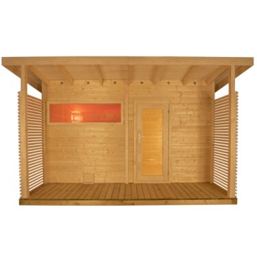 Sentiotec Aussensauna Gartensauna Scala Large 407 x 283 cm