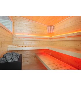 Sentiotec Aussensauna Gartensauna Scala Large 407 x 283 cm